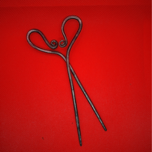 Duo de Pics à Cheveux en Fer Forgé "Cœur"